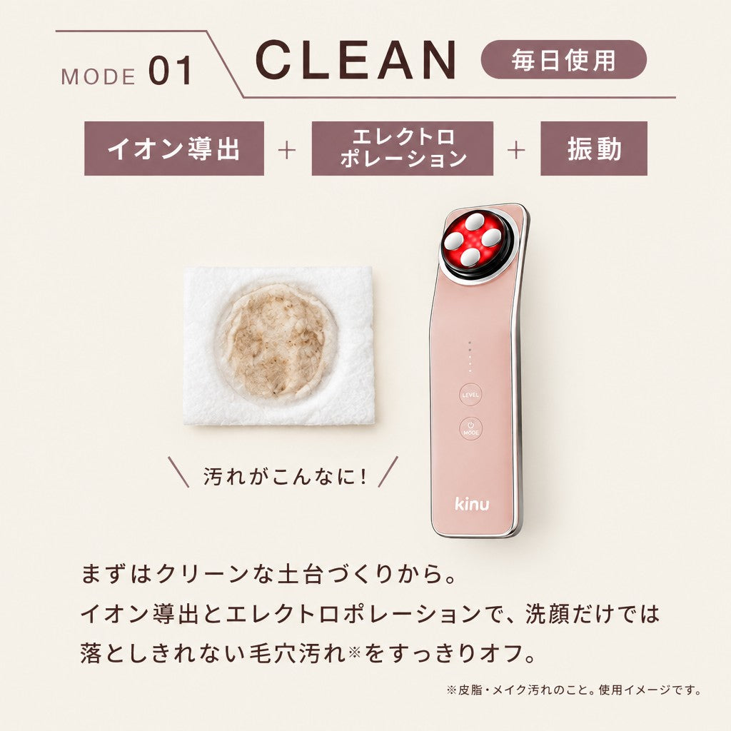 MODE 01 CLEAN イオン導出 エレクトロポレーション 振動