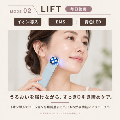 MODE 02 LIFT イオン導入 EMS 青色LED